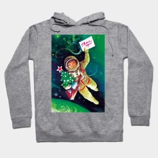 Space New Year, Space Christmas, Soviet posterart Hoodie